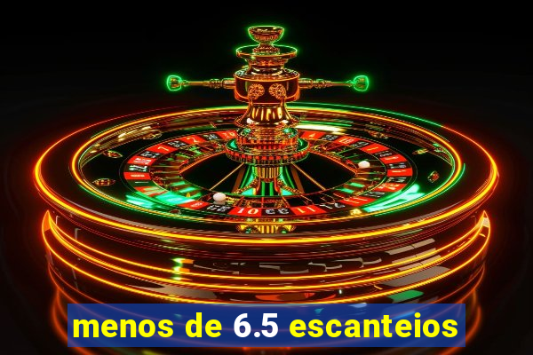 menos de 6.5 escanteios